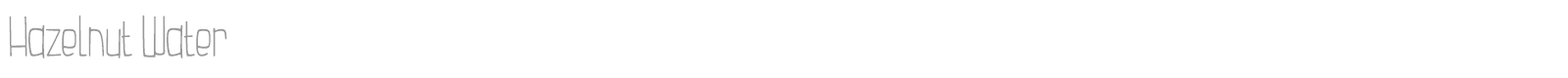 Hazelnut Water font preview